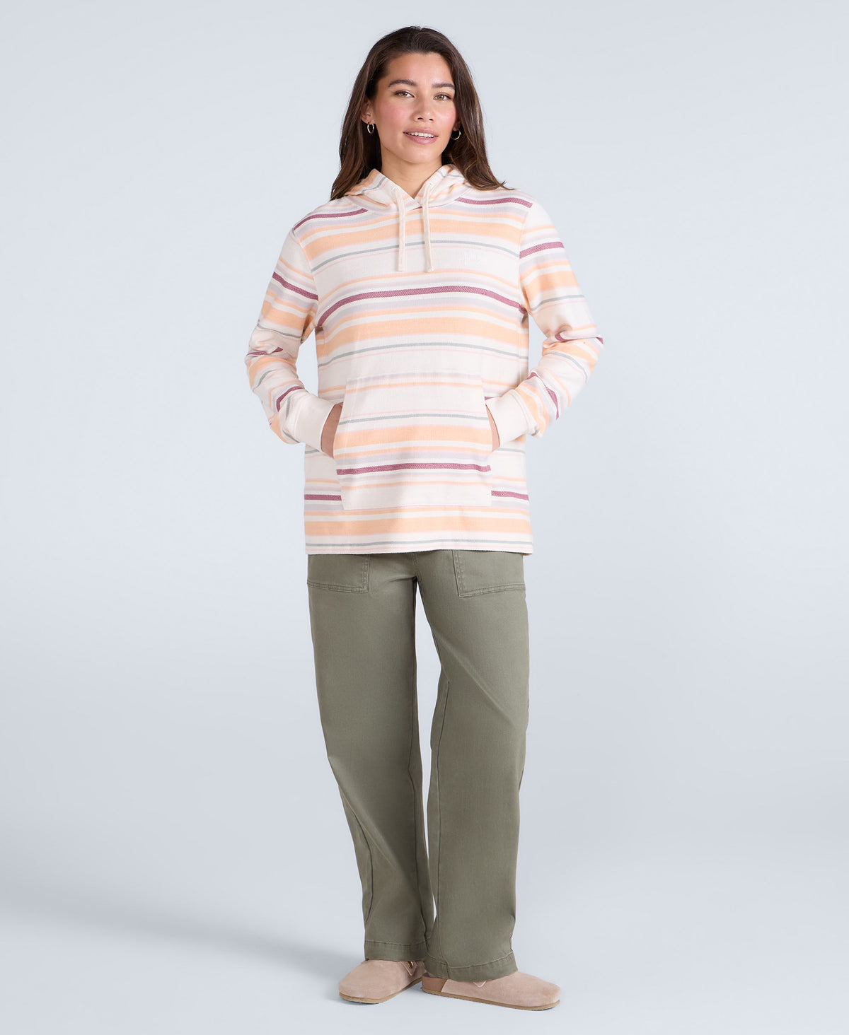 Lila Womens Beach Hoodie - Light Pink
