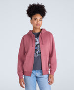 Maya Womens Full-Zip Hoodie - Dusky Purple