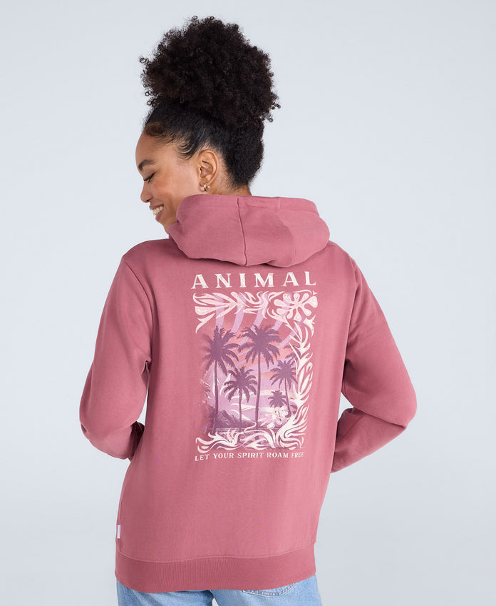 Maya Womens Full-Zip Hoodie - Dusky Purple