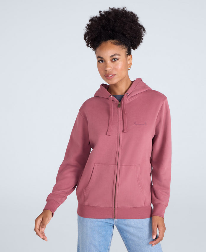 Maya Womens Full-Zip Hoodie - Dusky Purple