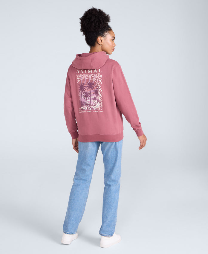 Maya Womens Full-Zip Hoodie - Dusky Purple