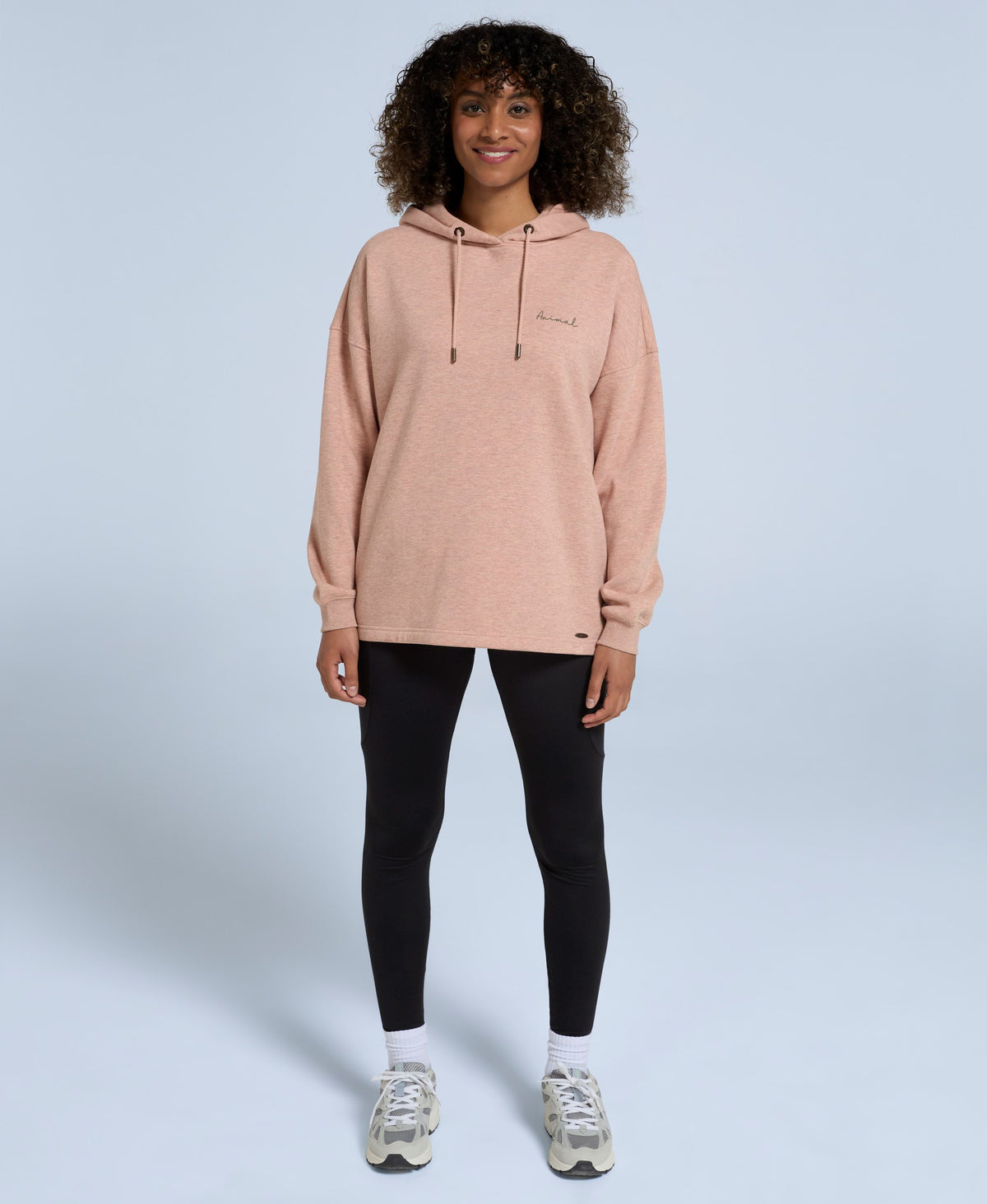 Amber Womens Relaxed Hoodie - Light Pink