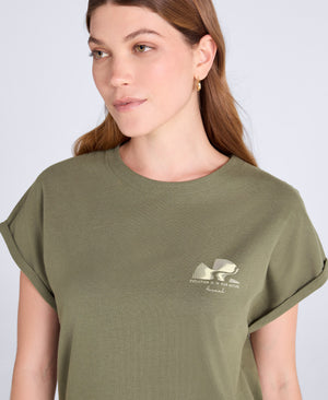 Holly Womens Logo T-Shirt - Khaki
