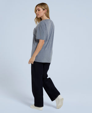 Elena Womens Pocket T-Shirt - Navy