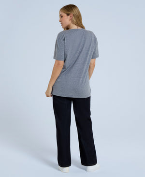 Elena Womens Pocket T-Shirt - Navy