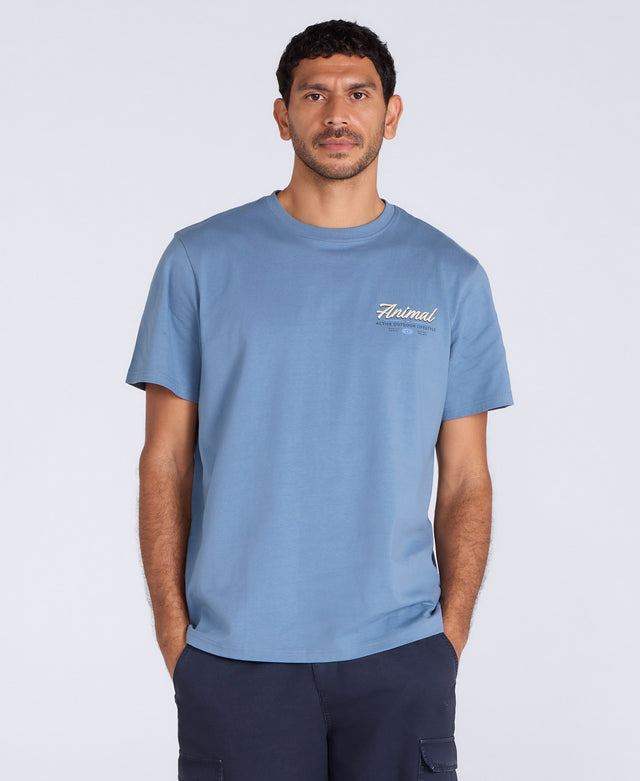 Chase Mens Graphic Relaxed T-Shirt - Blue