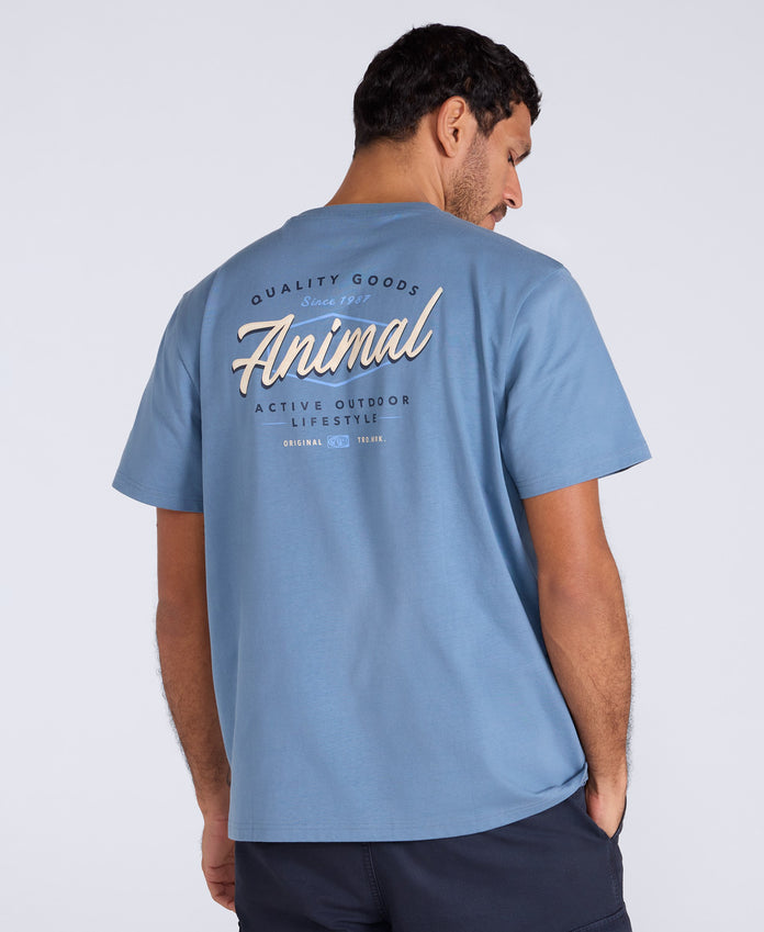 Chase Mens Graphic Relaxed T-Shirt - Blue