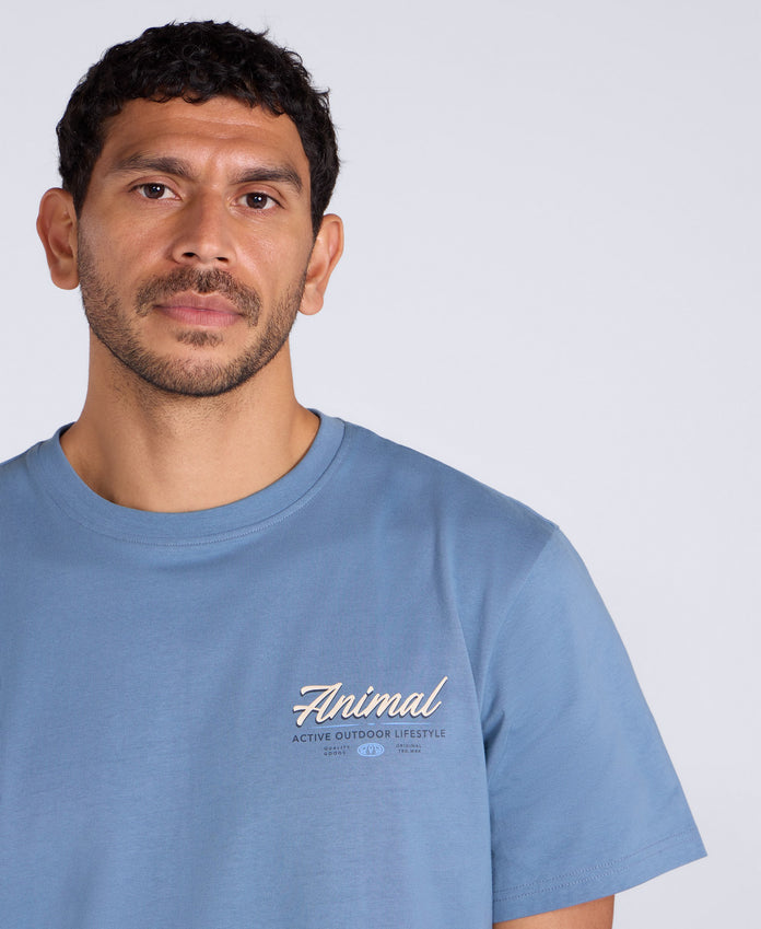 Chase Mens Graphic Relaxed T-Shirt - Blue