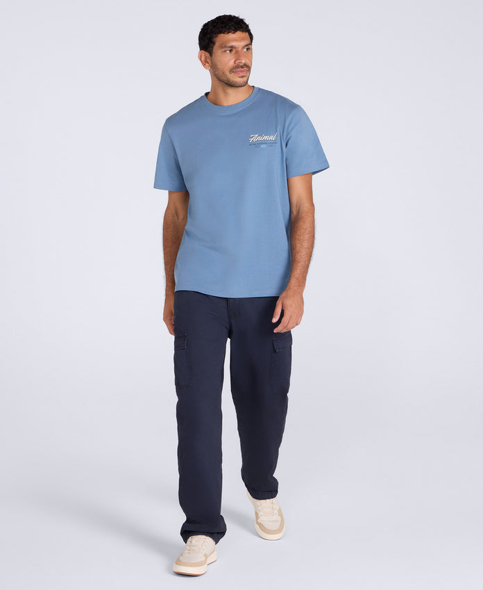 Chase Mens Graphic Relaxed T-Shirt - Blue