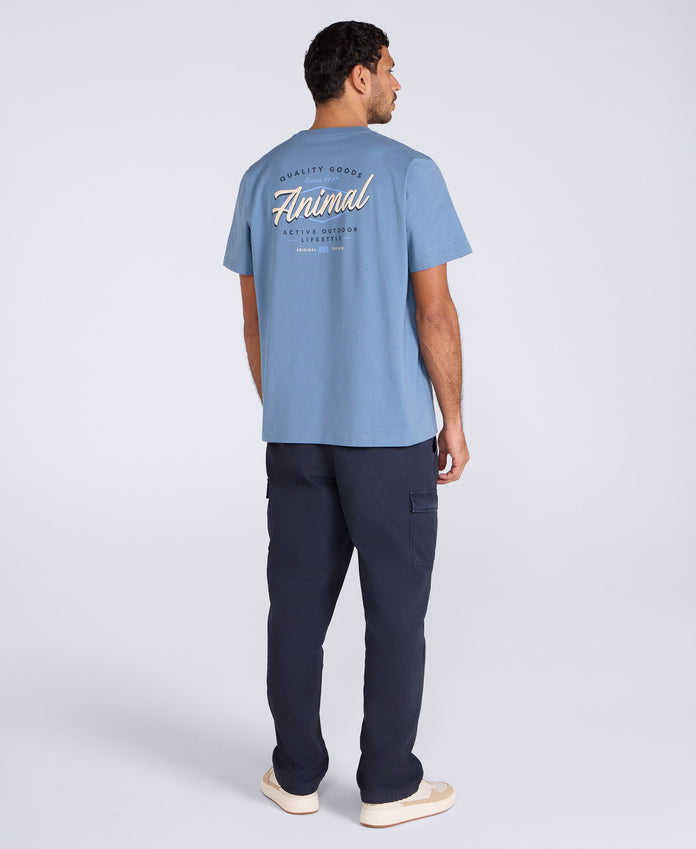 Chase Mens Graphic Relaxed T-Shirt - Blue