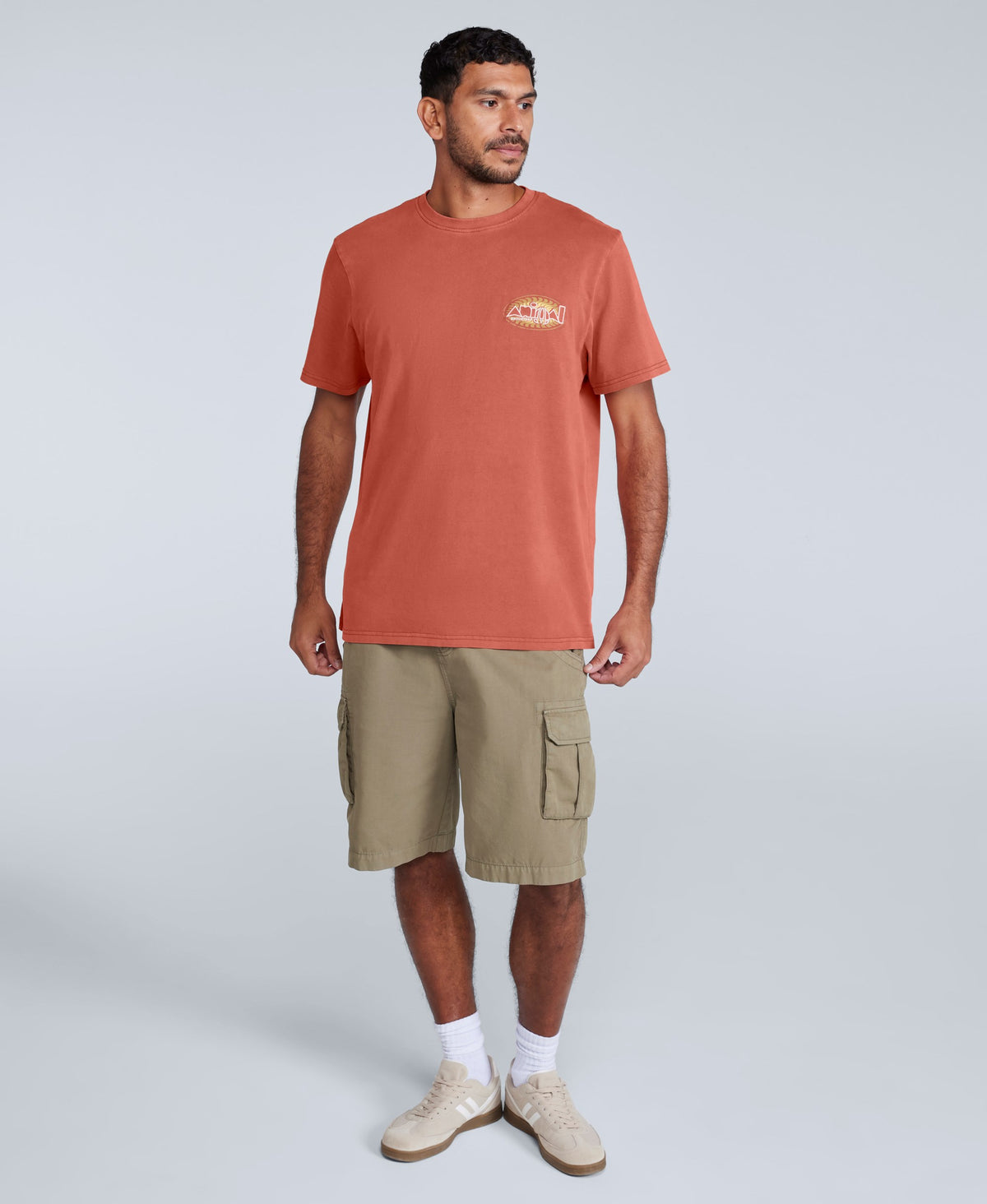 Chase Mens Graphic Relaxed T-Shirt - Burnt Orange