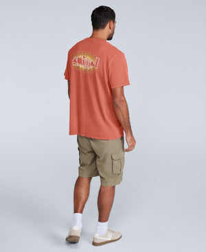 Chase Mens Graphic Relaxed T-Shirt - Burnt Orange