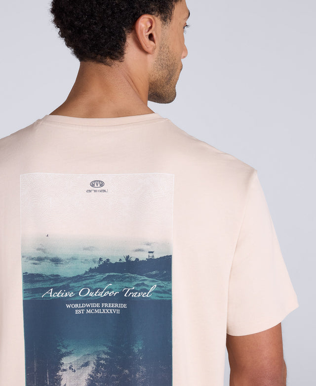 Chase Mens Graphic Relaxed T-Shirt - Cream