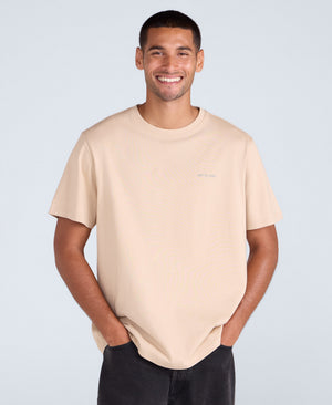 Chase Mens Graphic Relaxed T-Shirt - Light Beige