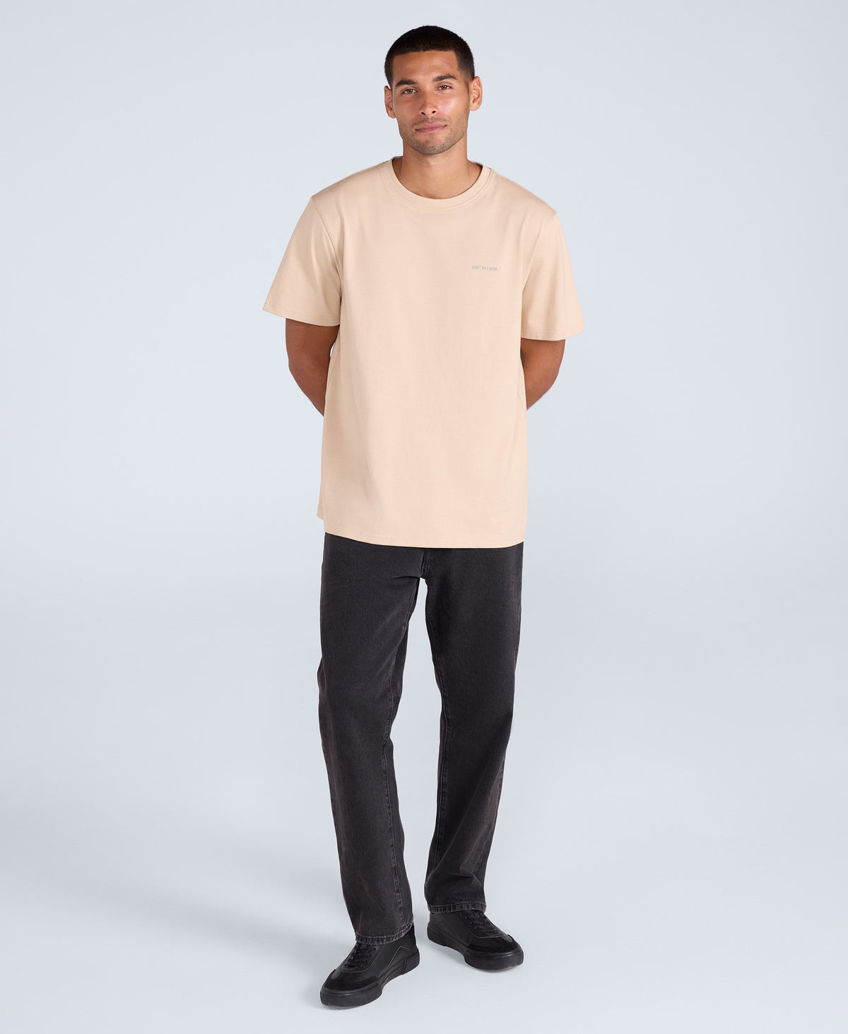 Chase Mens Graphic Relaxed T-Shirt - Light Beige