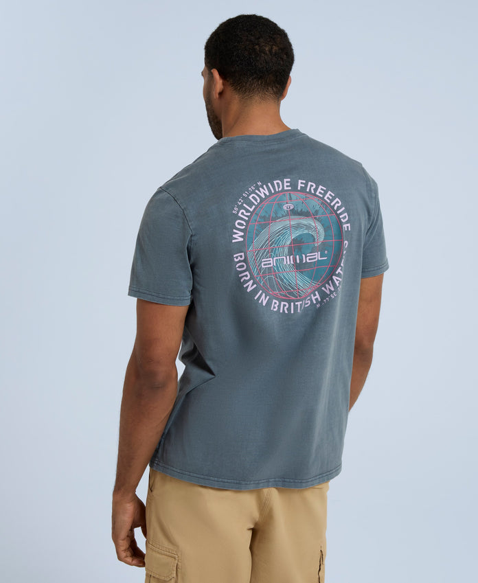 Chase Mens Organic Graphic T-Shirt - Petrol