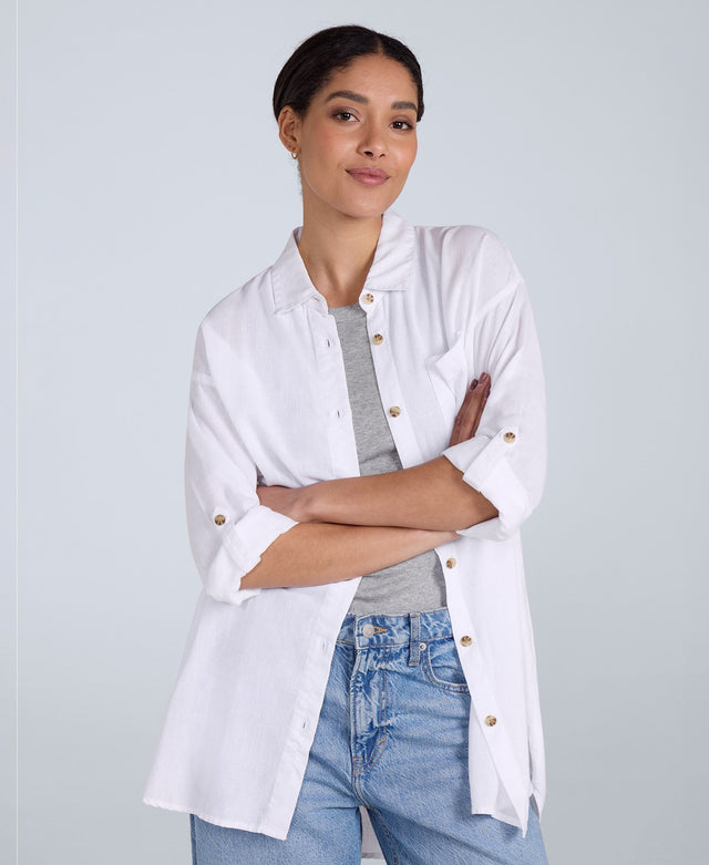 Seya Womens Beach Shirt - White