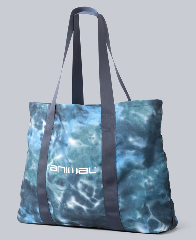 Recycled Printed Beach Bag - Blue