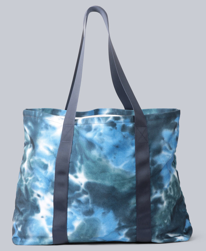 Recycled Printed Beach Bag - Blue