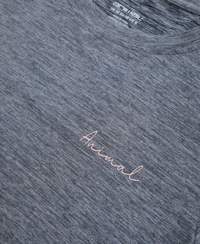 Latero Womens Hybrid Swim T-Shirt - Navy