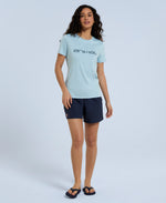 Latero Womens Hybrid Swim T-Shirt - Pale Blue