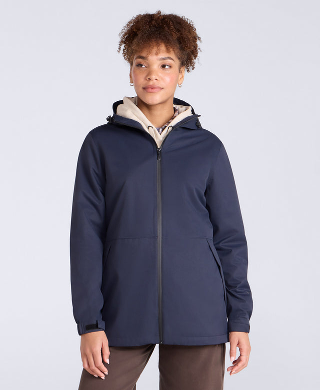 Pace Womens Waterproof Packable Jacket - Dark Blue