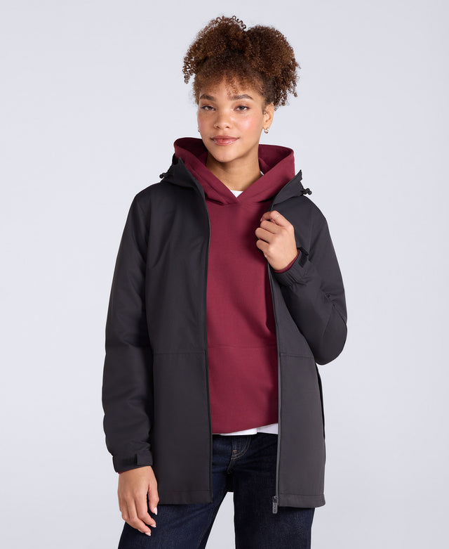 Pace Womens Waterproof Packable Jacket - Jet Black