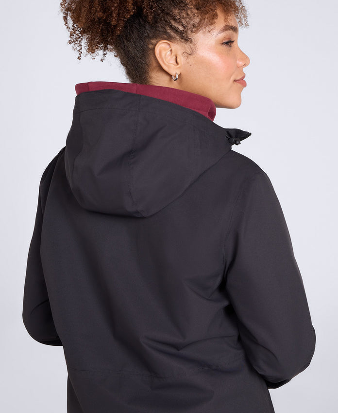 Pace Womens Waterproof Packable Jacket - Jet Black