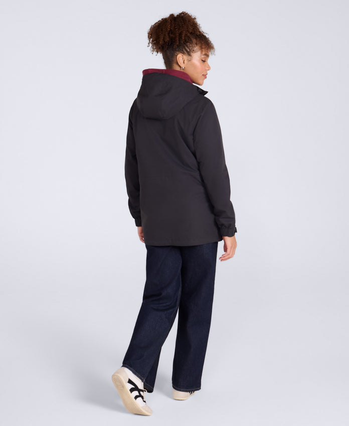 Pace Womens Waterproof Packable Jacket - Jet Black