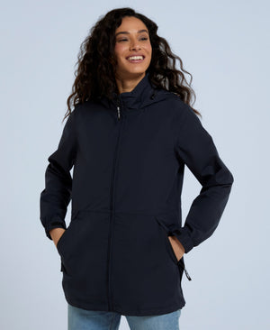Pace Womens Waterproof Packable Jacket - Navy