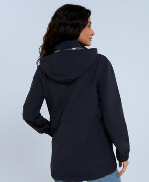 Pace Womens Waterproof Packable Jacket - Navy