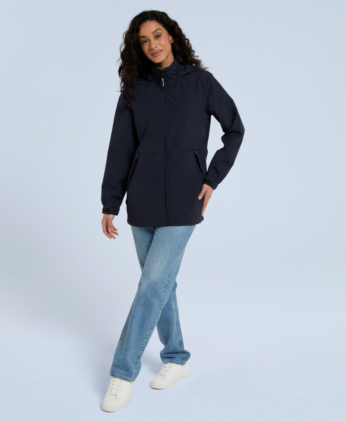 Pace Womens Waterproof Packable Jacket - Navy