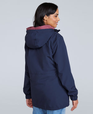 Pace Womens Waterproof Packable Jacket - Navy