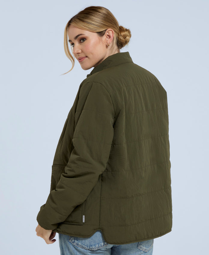 Dune Womens Quilted Jacket - Green