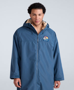 Hazey Mens Waterproof Beach Parka - Blue