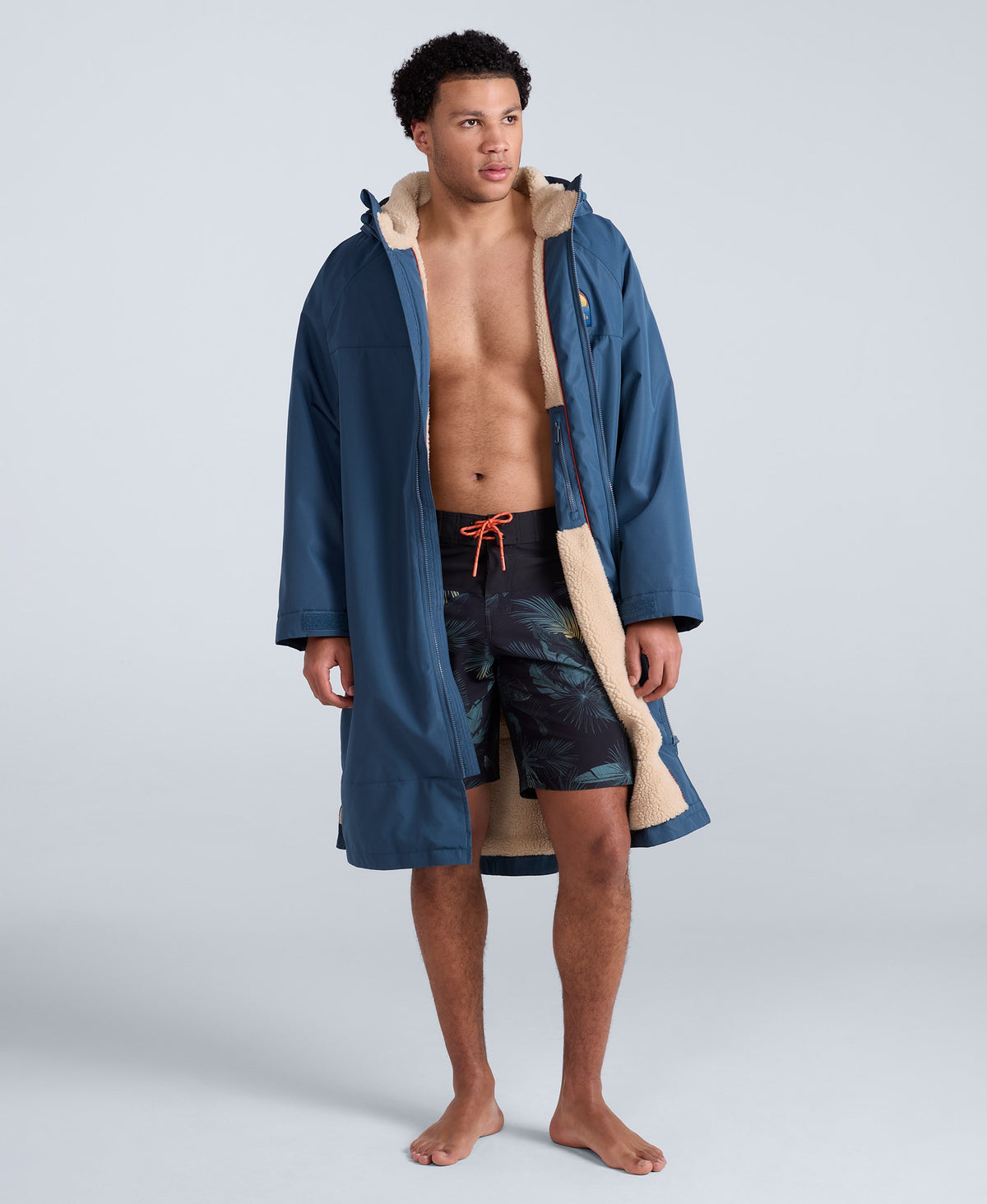Hazey Mens Waterproof Beach Parka - Blue