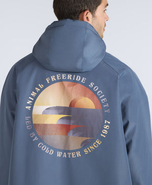 Hazey Mens Waterproof Beach Parka - Blue