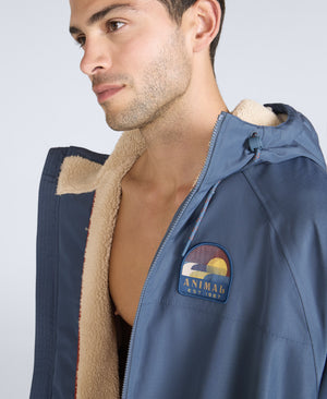 Hazey Mens Waterproof Beach Parka - Blue