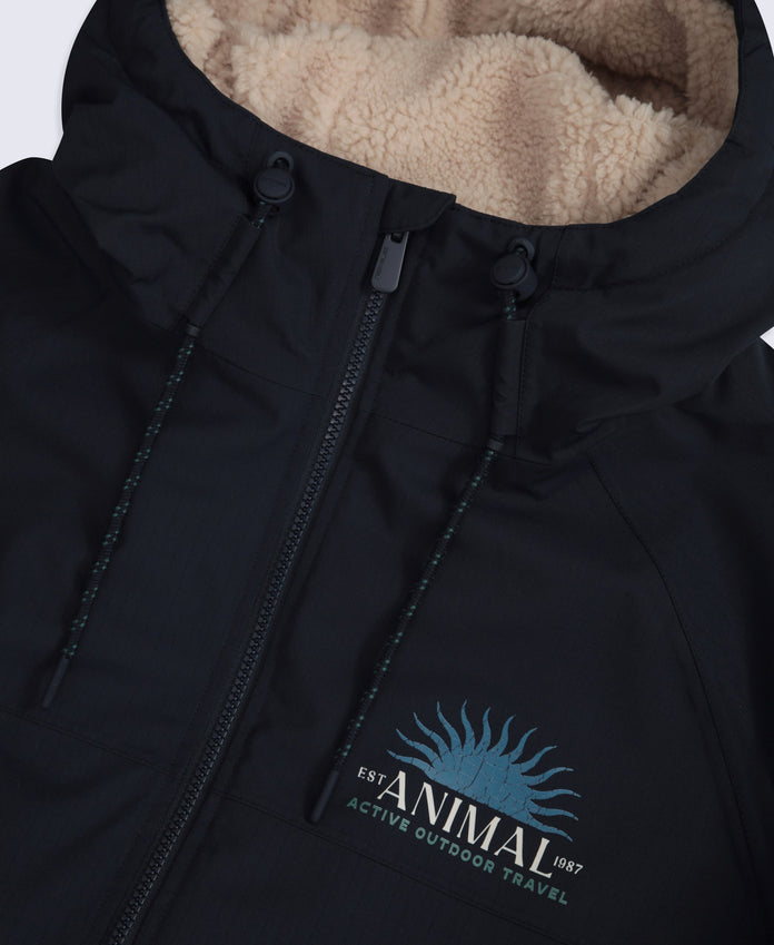 Hazey Mens Waterproof Beach Parka - Navy