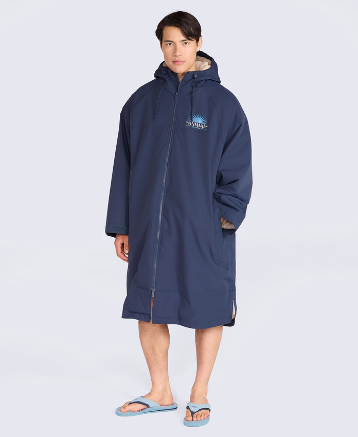 Hazey Mens Waterproof Beach Parka - Navy