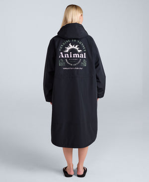 Hazey Womens Waterproof Beach Parka - Black