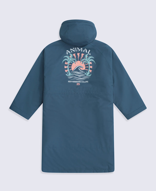 Hazey Womens Waterproof Beach Parka - Blue