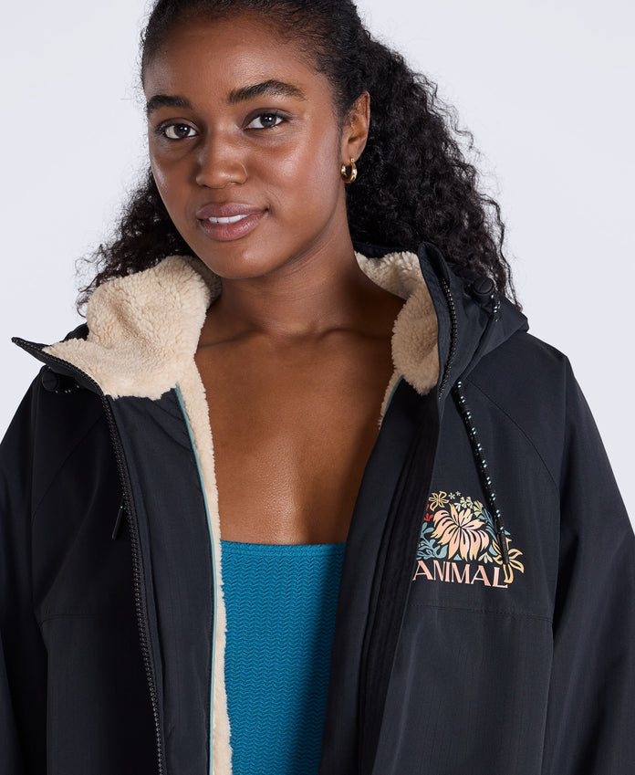 Hazey Womens Waterproof Beach Parka - Pink