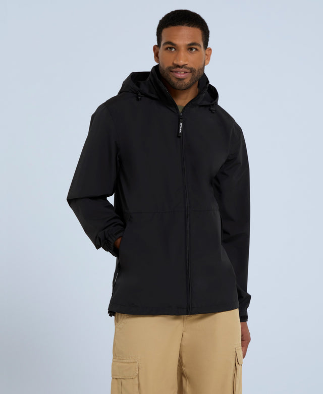 Pace Mens Waterproof Packable Jacket - Black