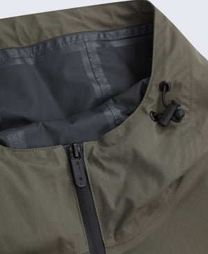 Pace Mens Waterproof Packable Jacket - Dark Khaki