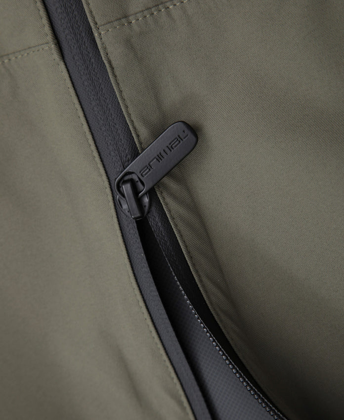 Pace Mens Waterproof Packable Jacket - Dark Khaki