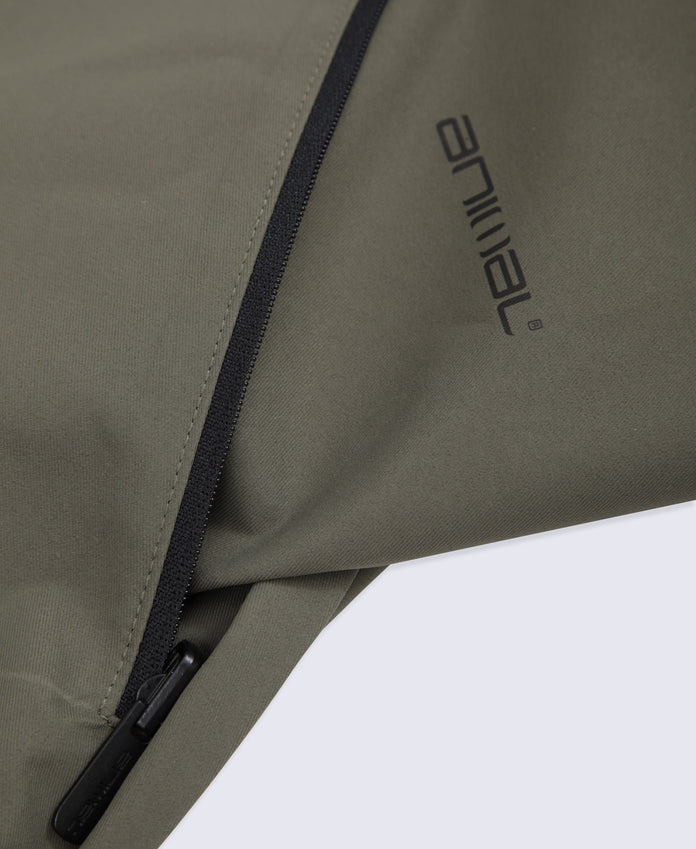 Pace Mens Waterproof Packable Jacket - Dark Khaki