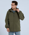 Pace Mens Waterproof Packable Jacket - Khaki