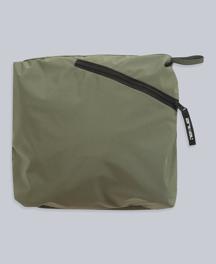 Pace Mens Packable Waterproof Jacket - Khaki