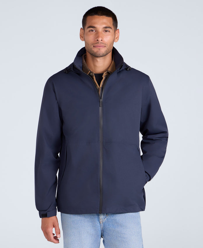 Pace Mens Waterproof Packable Jacket - Navy